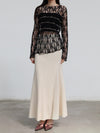 SWAYING 25 Spring/Summer Slim Fit Long Swing Skirt SW-SW25SS3B04C1-YAMA Linen